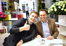 Christian Schultheis and  Rob Wijnhoven of  Roparu Rozen in the booth of NIRP International.